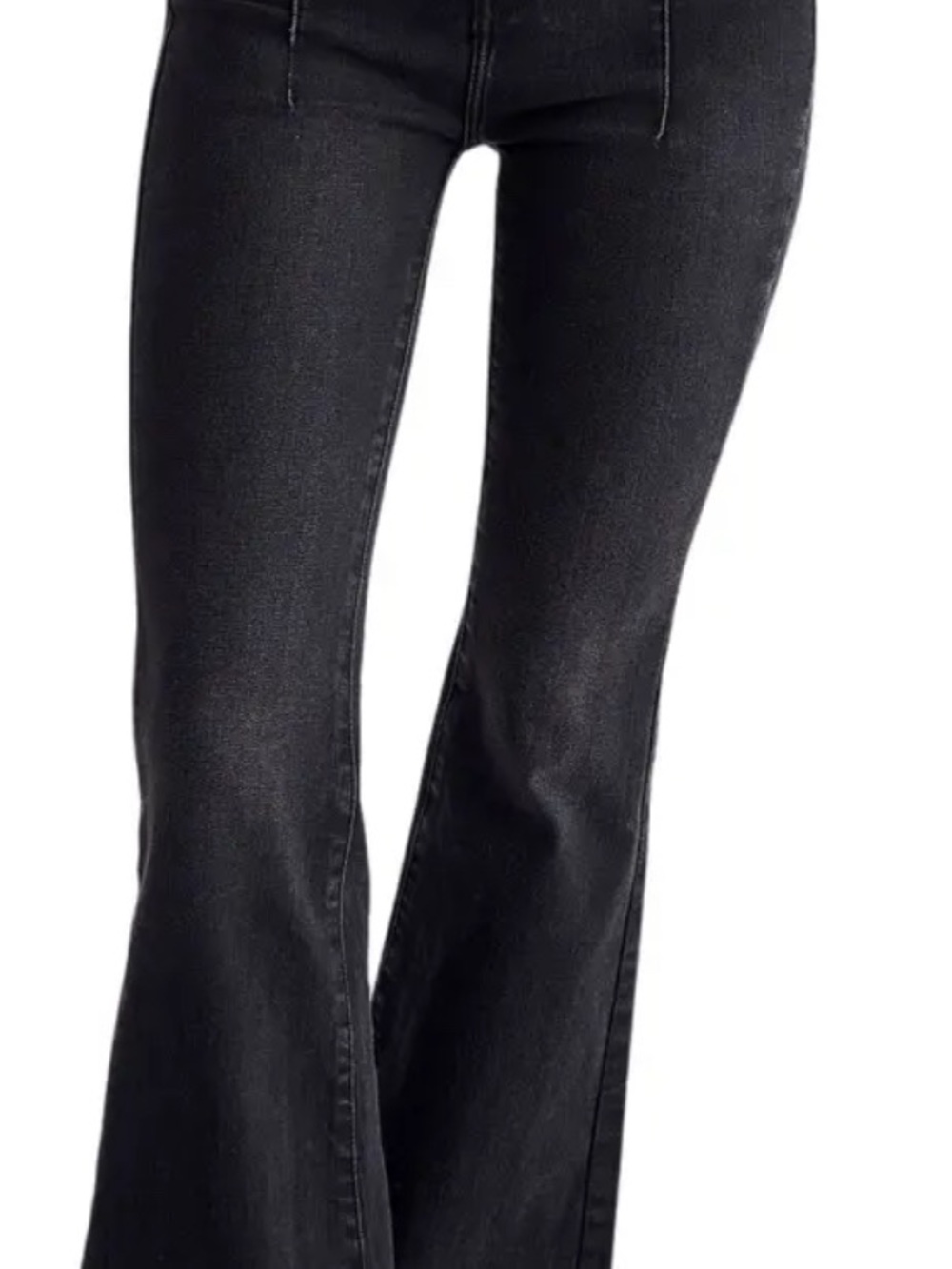 Free People Black High-Rise Flare Jeans